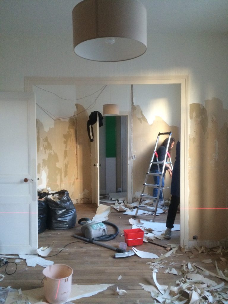 Cécile (habitante), Chantier de rénovation, Orléans, 2017